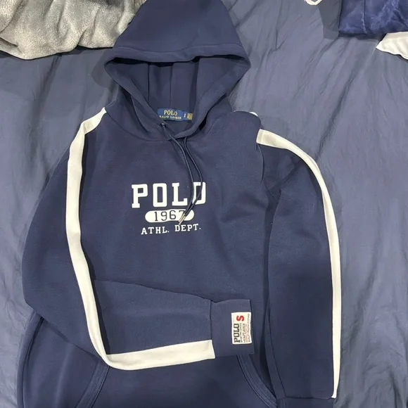 Navy blue Ralph Lauren hoodie size small in men’s - Picture 1 of 5